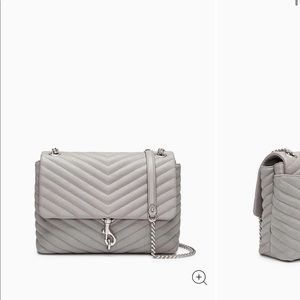 Rebecca minkoff gray edie flap shoulder bag